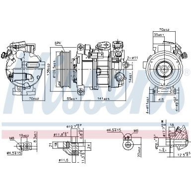 Nissens | Kompressor, Klimaanlage | 890595