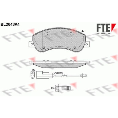 FTE | Bremsbelagsatz, Scheibenbremse | 9010629