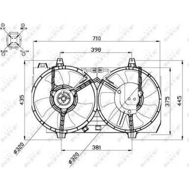 NRF | Lüfter, Motorkühlung | 47667