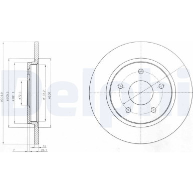 Delphi | Bremsscheibe | BG4247