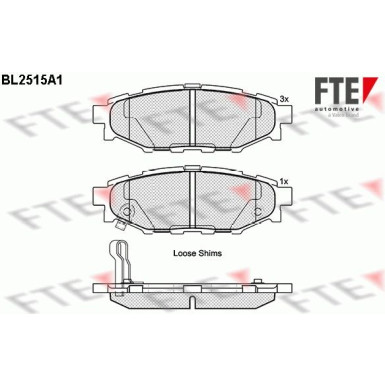 FTE | Bremsbelagsatz, Scheibenbremse | 9010773