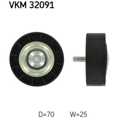 SKF | Umlenk-/Führungsrolle, Keilrippenriemen | VKM 32091