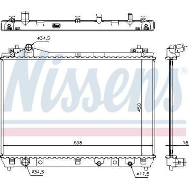 Nissens | Kühler, Motorkühlung | 64201