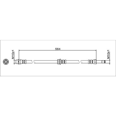 Metzger | Bremsschlauch | 4112068