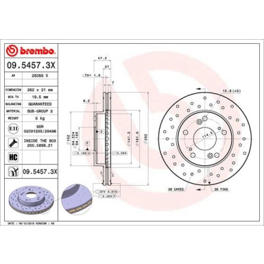 Brembo | Bremsscheibe | 09.5457.3X