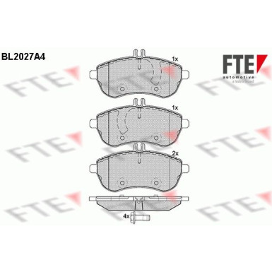 FTE | Bremsbelagsatz, Scheibenbremse | 9010615