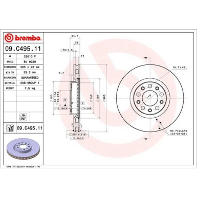 Brembo | Bremsscheibe | 09.C495.11