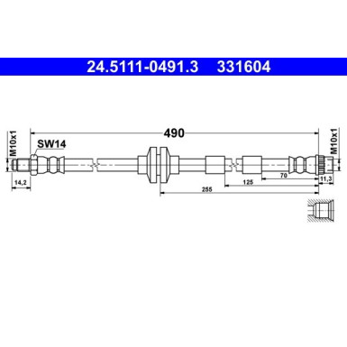 ATE | Bremsschlauch | 24.5111-0491.3