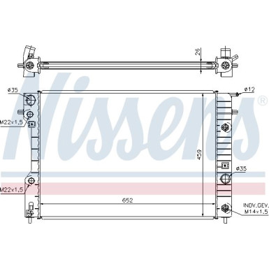 Nissens | Kühler, Motorkühlung | 63072A