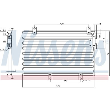 Nissens | Kondensator, Klimaanlage | 94208