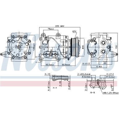 Nissens | Kompressor, Klimaanlage | 89365