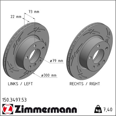 Zimmermann | Bremsscheibe | 150.3497.53