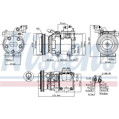 Nissens | Kompressor, Klimaanlage | 89085