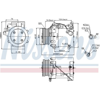 Nissens | Kompressor, Klimaanlage | 89227