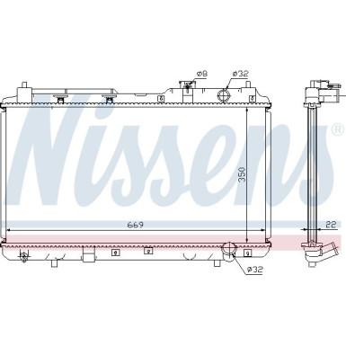 Nissens | Kühler, Motorkühlung | 68101A