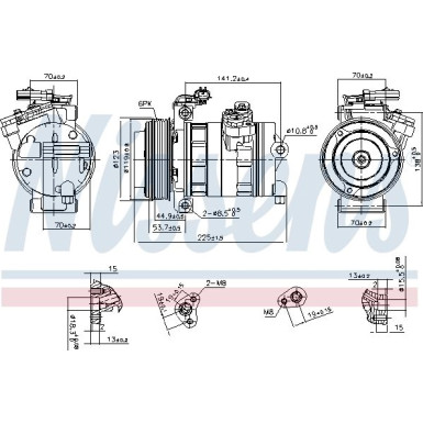 Nissens | Kompressor, Klimaanlage | 890662