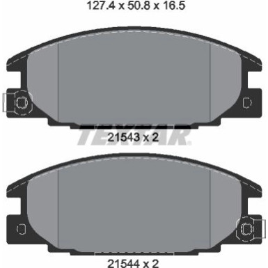Textar | Bremsbelagsatz, Scheibenbremse | 2154302