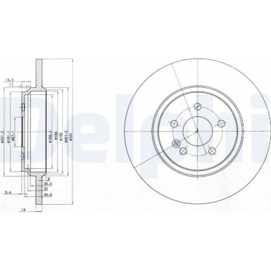 Delphi | Bremsscheibe | BG3728