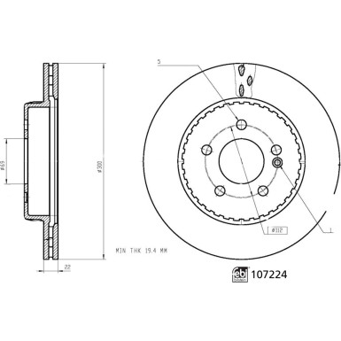 FEBI BILSTEIN 107224 Bremsscheibe