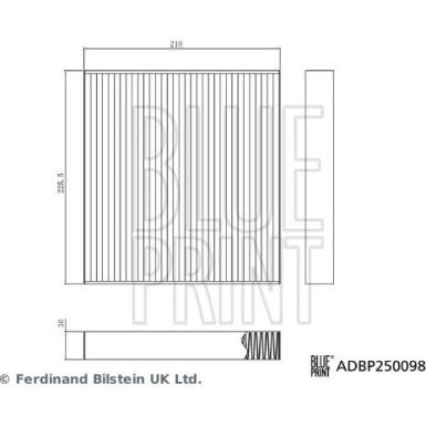 Blue Print | Filter, Innenraumluft | ADBP250098