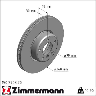 Zimmermann | Bremsscheibe | 150.2903.20