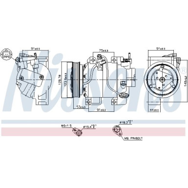 Nissens | Kompressor, Klimaanlage | 890700