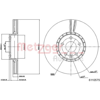 Metzger | Bremsscheibe | 6110575