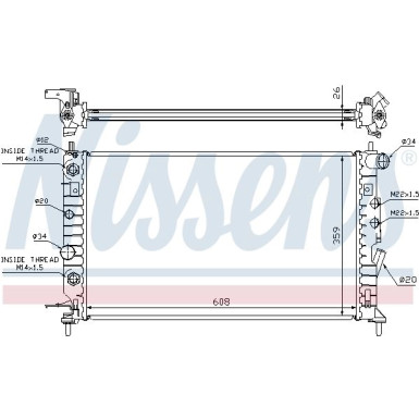 Nissens | Kühler, Motorkühlung | 63078