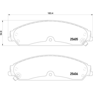 Brembo | Bremsbelagsatz, Scheibenbremse | P 23 149