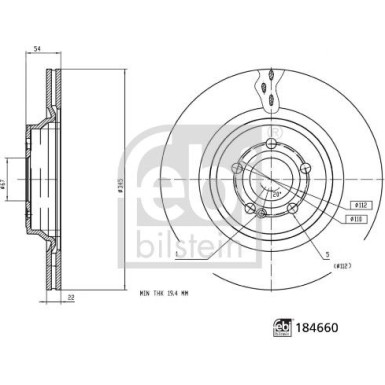 FEBI BILSTEIN 184660 Bremsscheibe