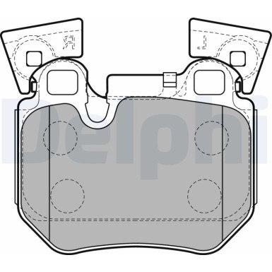Delphi | Bremsbelagsatz, Scheibenbremse | LP2121