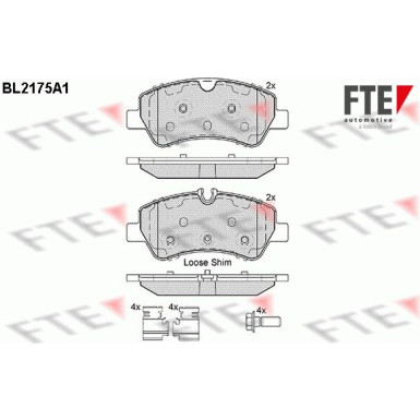 FTE | Bremsbelagsatz, Scheibenbremse | 9010693