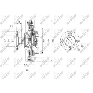 NRF | Kupplung, Kühlerlüfter | 49624