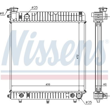 Nissens | Kühler, Motorkühlung | 62632