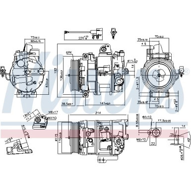 Nissens | Kompressor, Klimaanlage | 890117