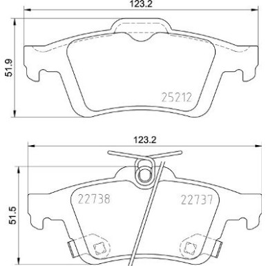 Brembo | Bremsbelagsatz, Scheibenbremse | P 24 216