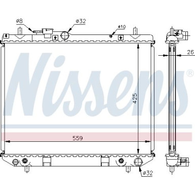 Nissens | Kühler, Motorkühlung | 61741A