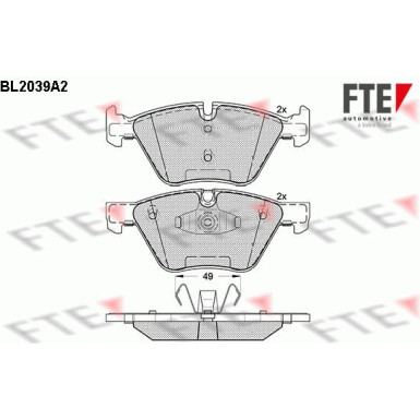 FTE | Bremsbelagsatz, Scheibenbremse | 9010625