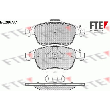 FTE | Bremsbelagsatz, Scheibenbremse | 9010650