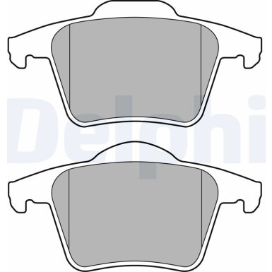 Delphi | Bremsbelagsatz, Scheibenbremse | LP1835