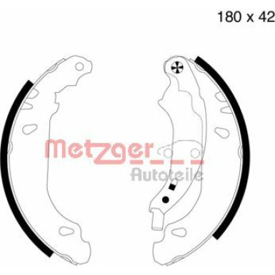 Metzger | Bremsbackensatz | MG 715