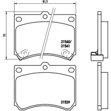 Brembo | Bremsbelagsatz, Scheibenbremse | P 49 011