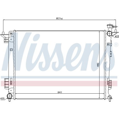 Nissens | Kühler, Motorkühlung | 67515