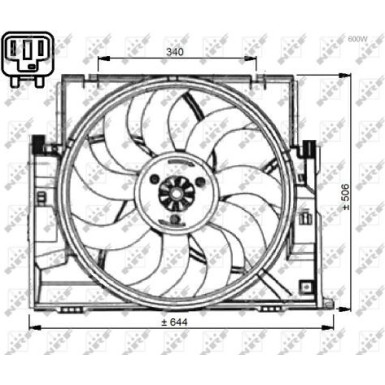 NRF | Lüfter, Motorkühlung | 47736
