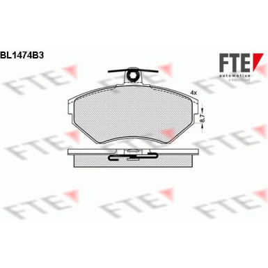 FTE | Bremsbelagsatz, Scheibenbremse | 9010201