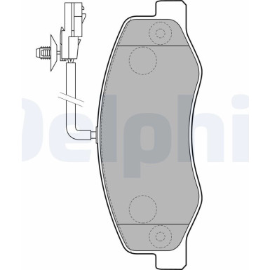 Delphi | Bremsbelagsatz, Scheibenbremse | LP2192