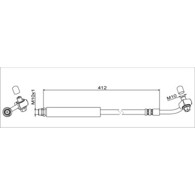 Metzger | Bremsschlauch | 4111356