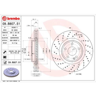 Brembo | Bremsscheibe | 09.B807.51