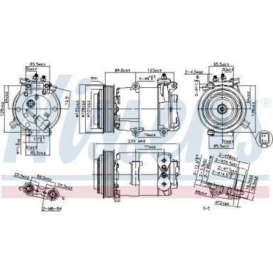 Nissens | Kompressor, Klimaanlage | 89569