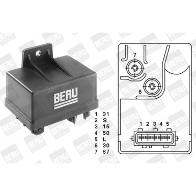 BorgWarner (BERU) | Steuergerät, Glühzeit | GR034